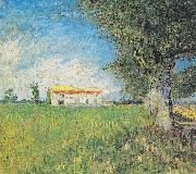 Vincent Van Gogh Farmhouse in a wheat field oil painting reproduction